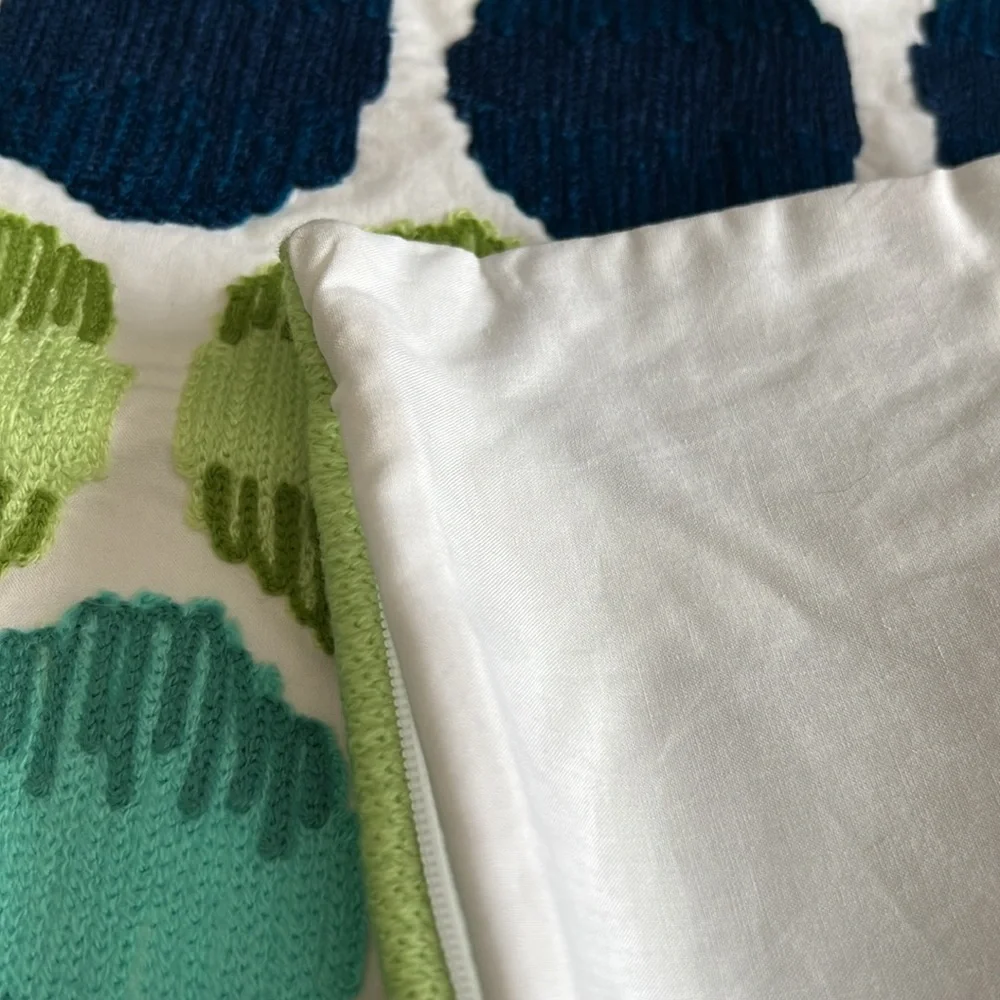 Gorgeous cushion cover modern design blue teal and green colors New no tag